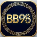 BB98 gold logo with circular decorative frame on dark blue background