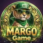 Green-themed Margo Game logo featuring a stylish leopard mascot wearing sunglasses
